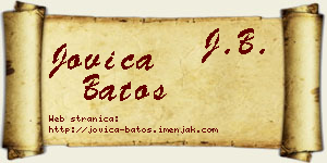 Jovica Batos vizit kartica